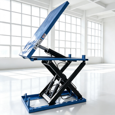 Fixed Hydraulic Scissor Lift With Tilting Platform